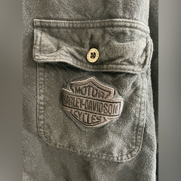 Men’s XL Harley Davidson flannel button up - Picture 3 of 9